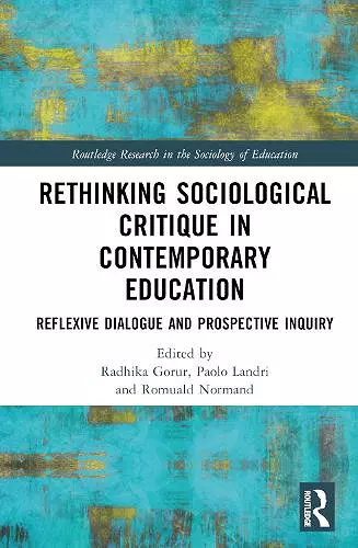 Rethinking Sociological Critique in Contemporary Education cover