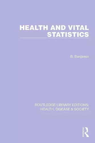 Health and Vital Statistics cover