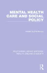 Mental Health Care and Social Policy cover