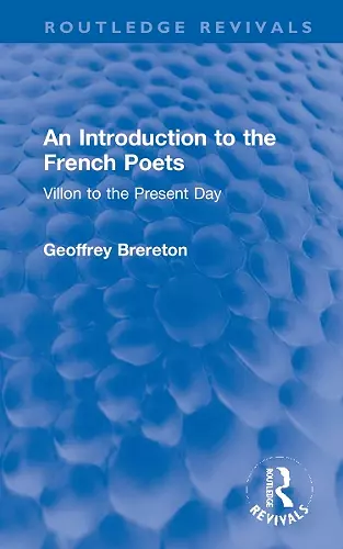 An Introduction to the French Poets cover