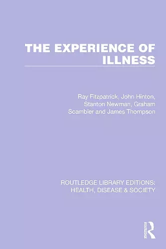 The Experience of Illness cover