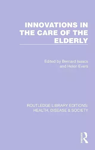 Innovations in the Care of the Elderly cover