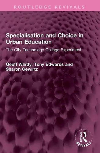 Specialisation and Choice in Urban Education cover