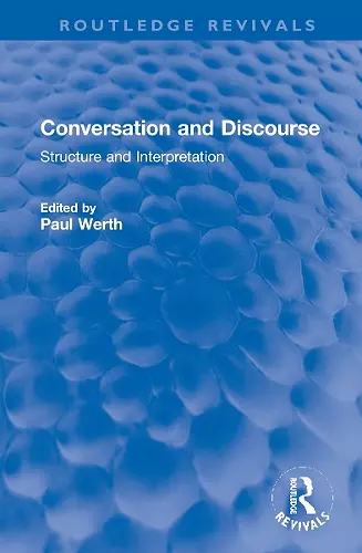 Conversation and Discourse cover