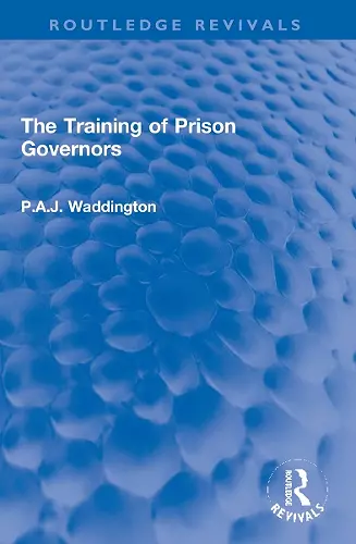 The Training of Prison Governors cover