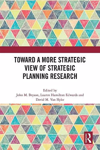 Toward a More Strategic View of Strategic Planning Research cover