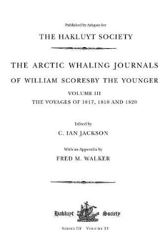 The Arctic Whaling Journals of William Scoresby the Younger (1789–1857) cover