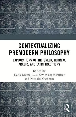 Contextualizing Premodern Philosophy cover