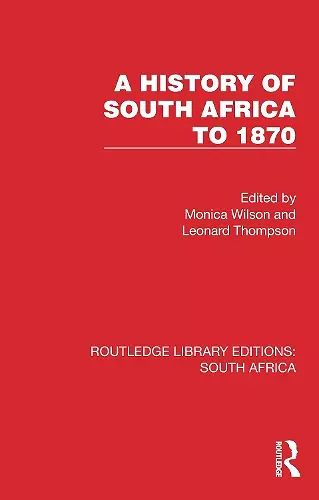 A History of South Africa to 1870 cover