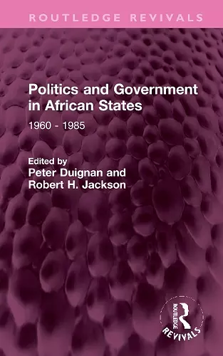 Politics and Government in African States cover