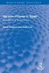 Agrarian Change in Egypt cover