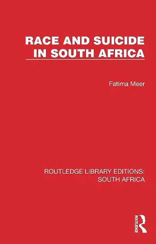 Race and Suicide in South Africa cover