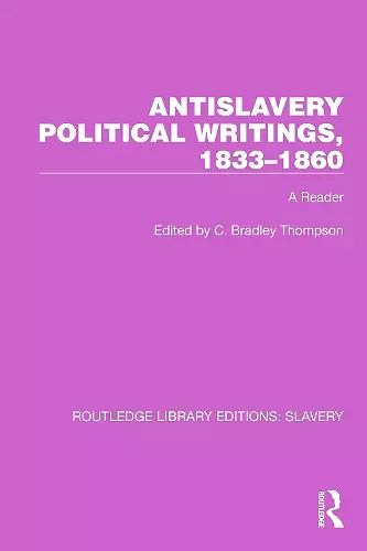 Antislavery Political Writings, 1833–1860 cover