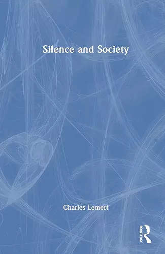 Silence and Society cover