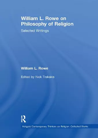 William L. Rowe on Philosophy of Religion cover