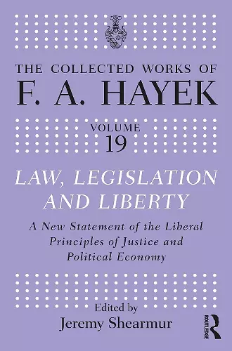 Law, Legislation, and Liberty cover