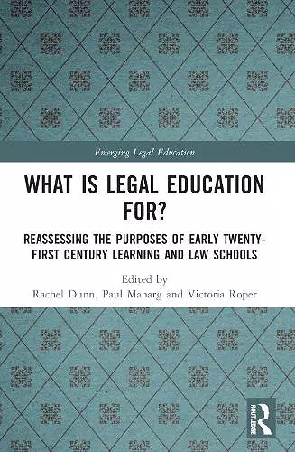 What is Legal Education for? cover