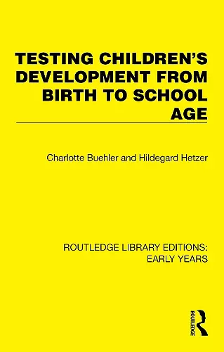 Testing Children's Development from Birth to School Age cover