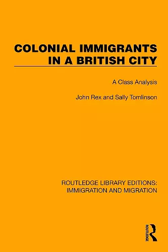 Colonial Immigrants in a British City cover