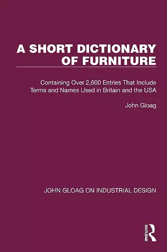 A Short Dictionary of Furniture cover