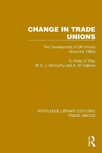 Change in Trade Unions cover