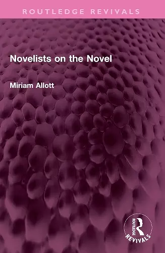 Novelists on the Novel cover