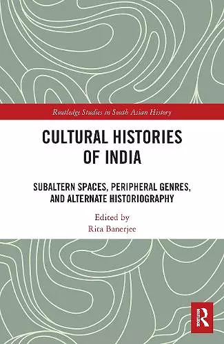 Cultural Histories of India cover