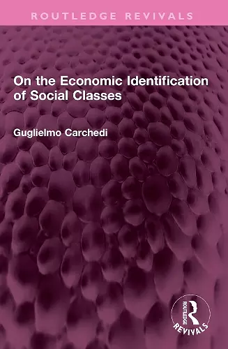 On the Economic Identification of Social Classes cover