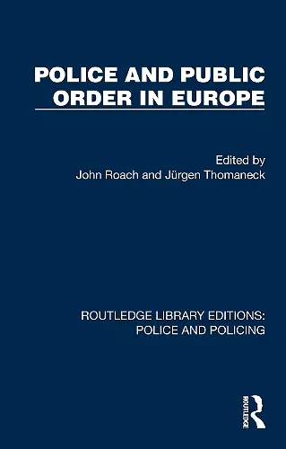 Police and Public Order in Europe cover