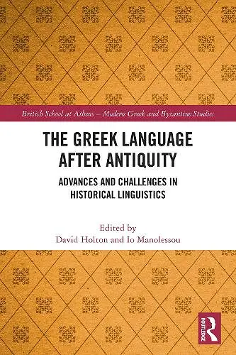The Greek Language after Antiquity cover