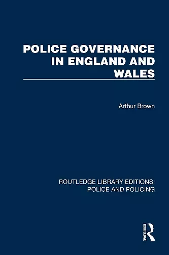 Police Governance in England and Wales cover