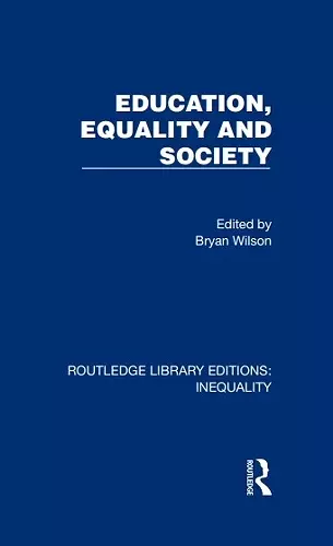 Education, Equality and Society cover