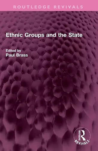 Ethnic Groups and the State cover