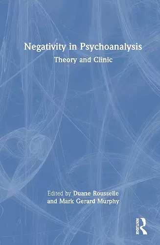 Negativity in Psychoanalysis cover