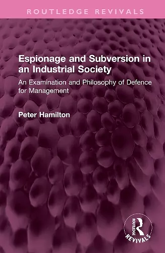 Espionage and Subversion in an Industrial Society cover