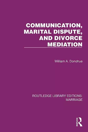 Communication, Marital Dispute, and Divorce Mediation cover