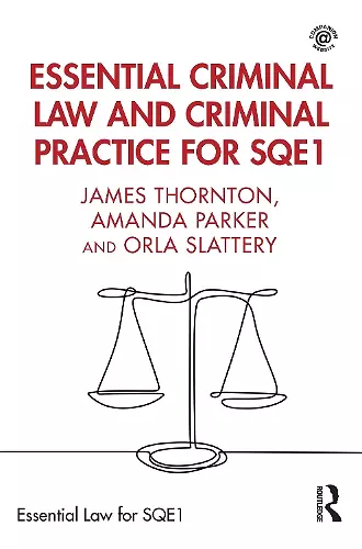 Essential Criminal Law and Criminal Practice for SQE1 cover