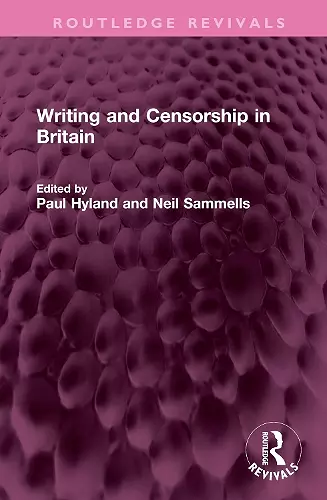 Writing and Censorship in Britain cover