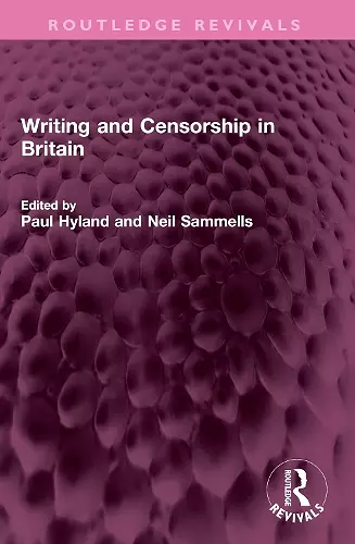 Writing and Censorship in Britain cover