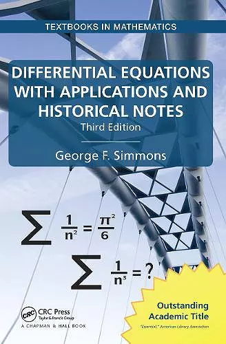 Differential Equations with Applications and Historical Notes cover