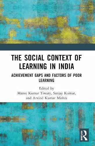 The Social Context of Learning in India cover