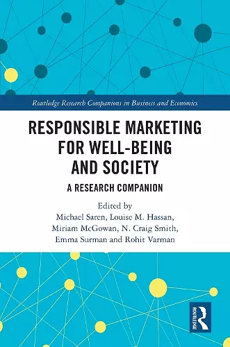 Responsible Marketing for Well-being and Society cover