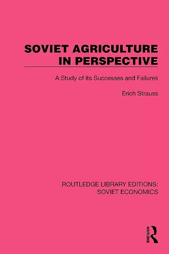 Soviet Agriculture in Perspective cover