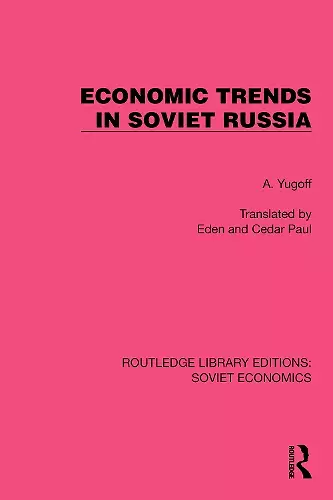 Economic Trends in Soviet Russia cover