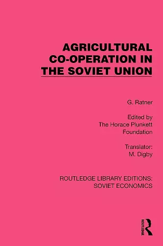 Agricultural Co-operation in the Soviet Union cover