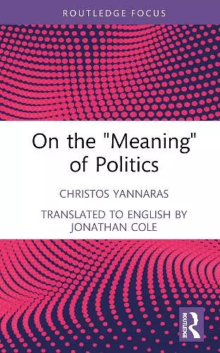 On the 'Meaning' of Politics cover