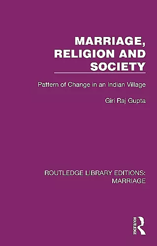 Marriage, Religion and Society cover