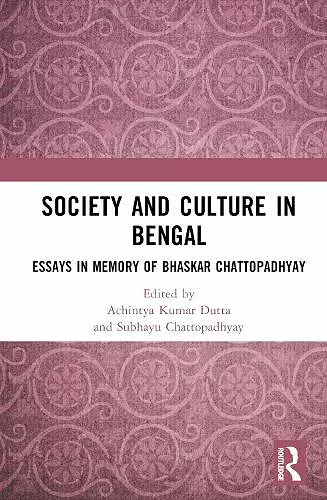Society and Culture in Bengal cover