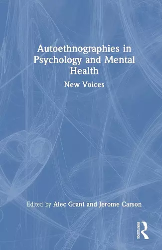 Autoethnographies in Psychology and Mental Health cover