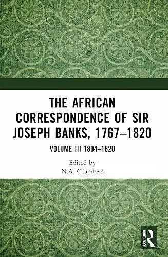 The African Correspondence of Sir Joseph Banks, 1767–1820 cover